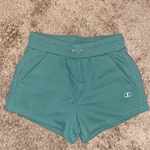 NWOT Champion Green Reverse Weave Stretchy Shorts